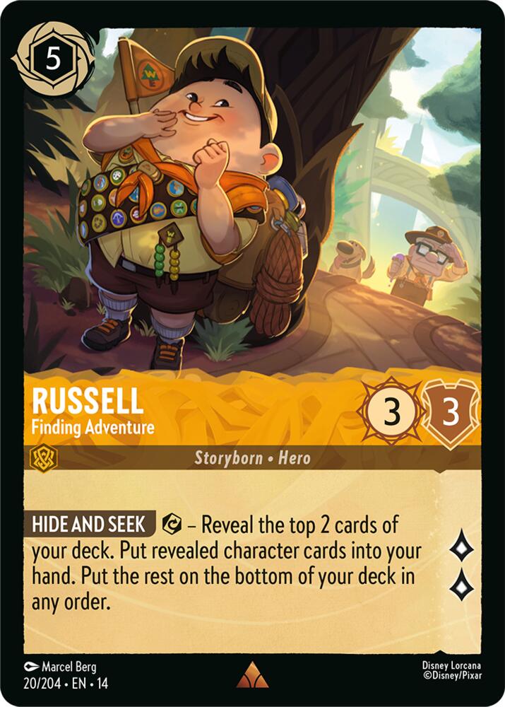 Russell - Finding Adventure - Lorcana card