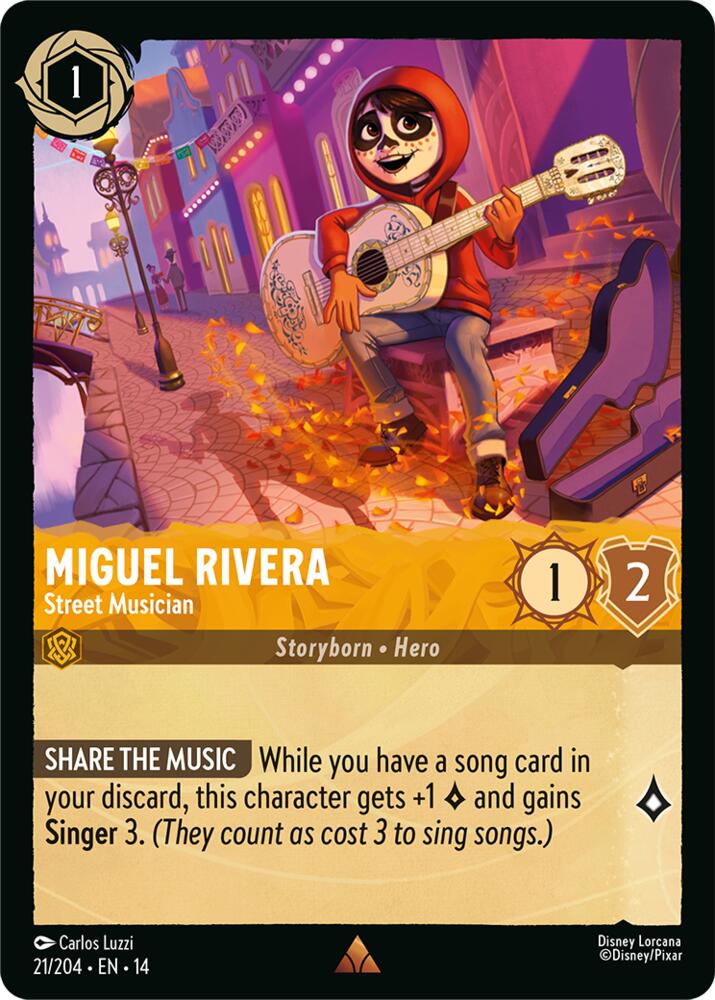Miguel Rivera - Street Musician - Lorcana card