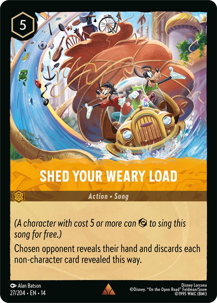 Shed Your Weary Load - Lorcana card