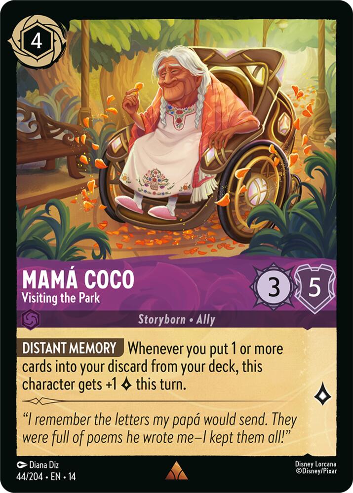 Mama Coco - Visiting the Park - Lorcana card