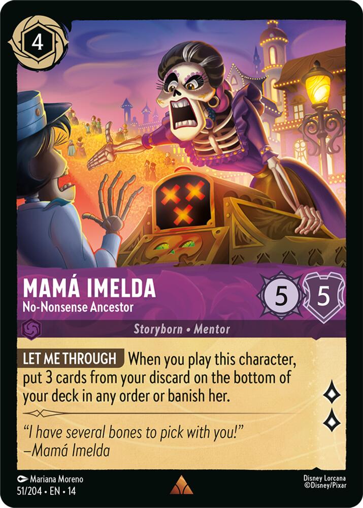 Mama Imelda - No-Nonsense Ancestor - Lorcana card