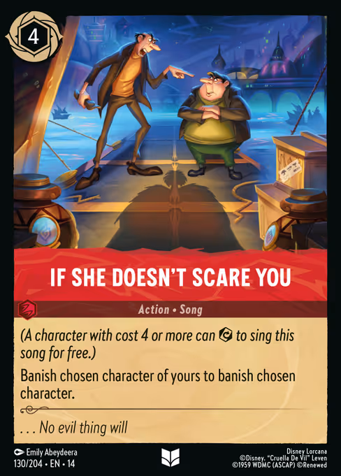 If She Doesn't Scare You - Hyperia City Lorcana spoiler