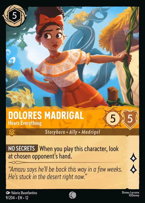 Dolores Madrigal - Wilds Unknown Lorcana spoiler
