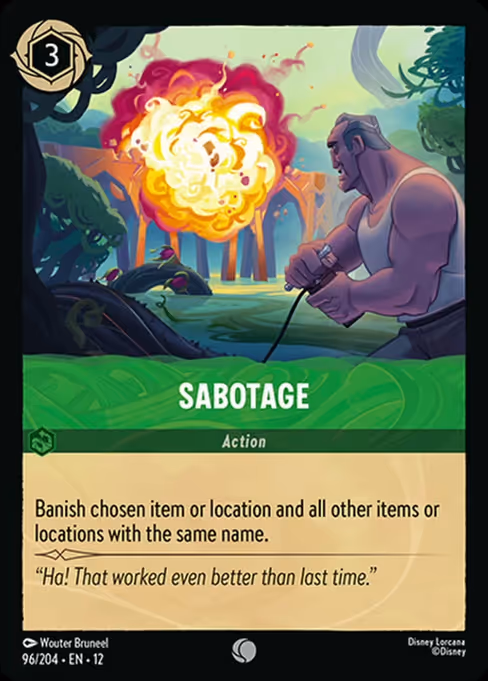 Sabotage - Wilds Unknown Lorcana spoiler