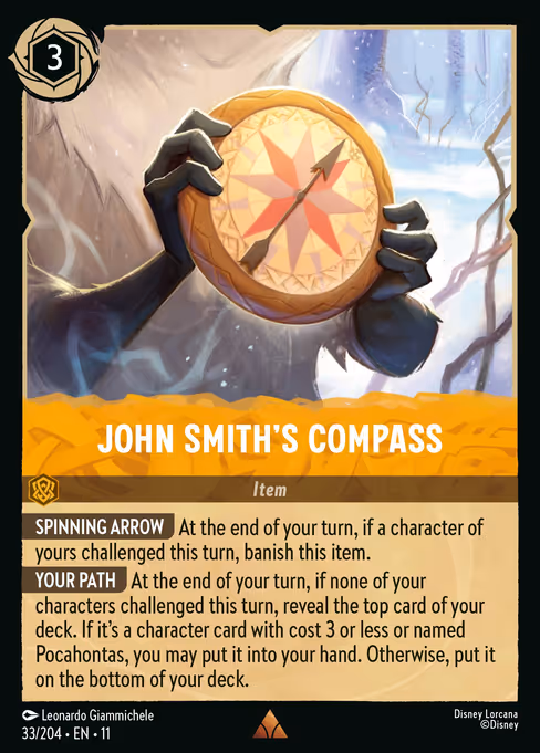 John Smith's Compass - Winterspell Lorcana spoiler