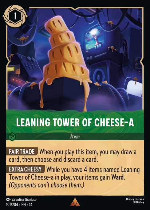 Leaning Tower of Cheese-a - Hyperia City Lorcana spoiler