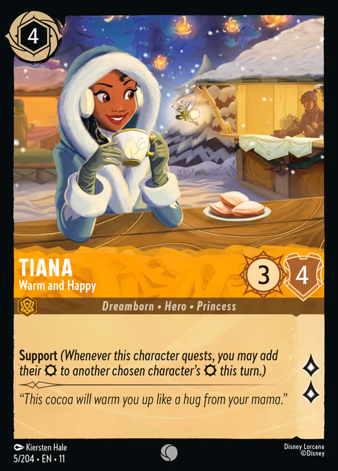 Tiana - Winterspell Lorcana spoiler
