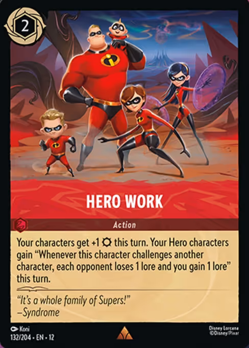 Hero Work - Wilds Unknown Lorcana spoiler