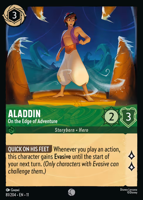 Aladdin - Winterspell Lorcana spoiler