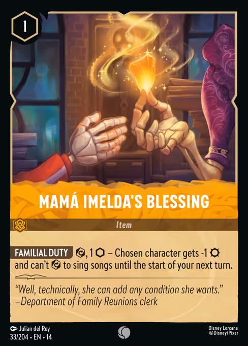 Mamá Imelda's Blessing - Hyperia City Lorcana spoiler