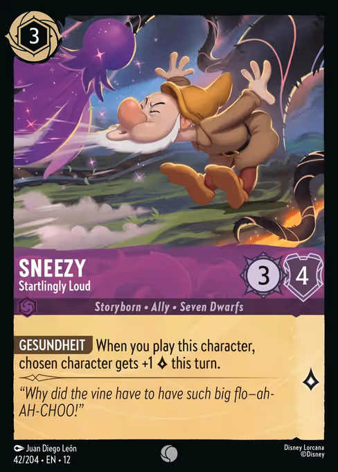 Sneezy - Wilds Unknown Lorcana spoiler