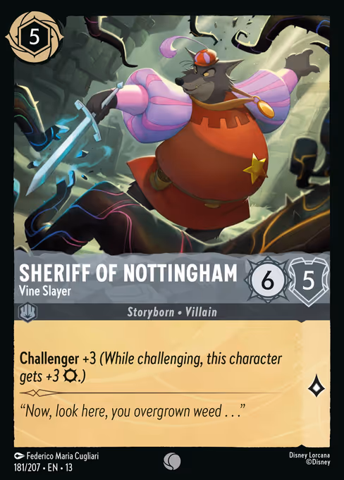 Sheriff Of Nottingham - Attack of the Vine! Lorcana spoiler