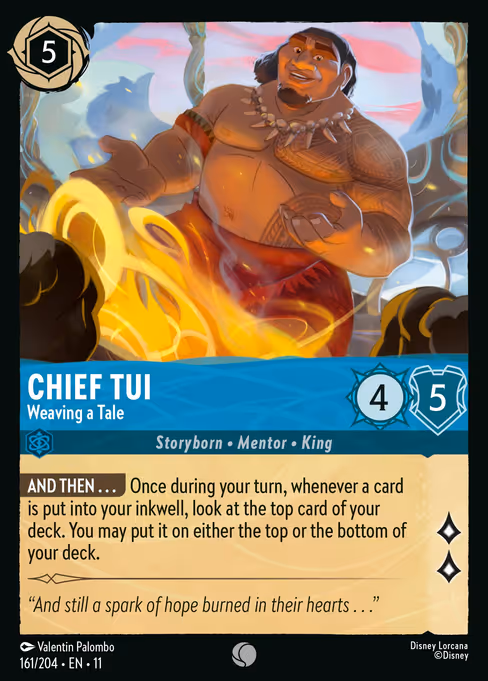 Chief Tui - Winterspell Lorcana spoiler