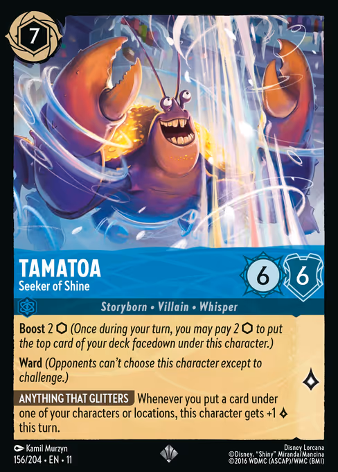 Tamatoa - Winterspell Lorcana spoiler