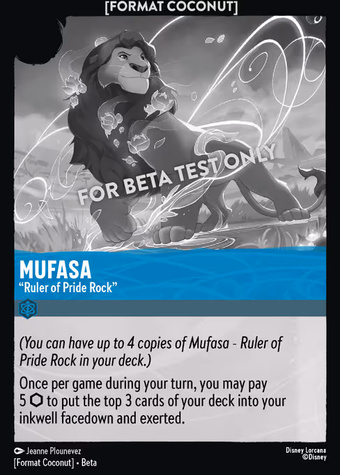 Mufasa - Format Coconut Lorcana spoiler