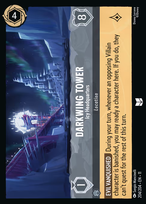 Darkwing Tower - Winterspell Lorcana spoiler