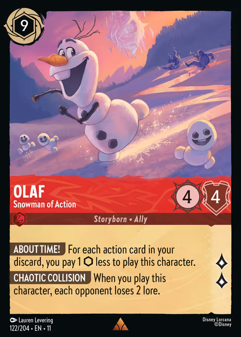 Olaf - Winterspell Lorcana spoiler