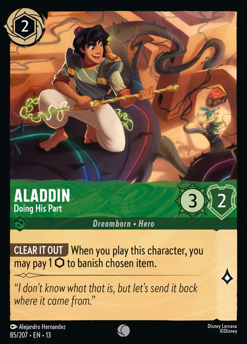 Aladdin - Attack of the Vine! Lorcana spoiler