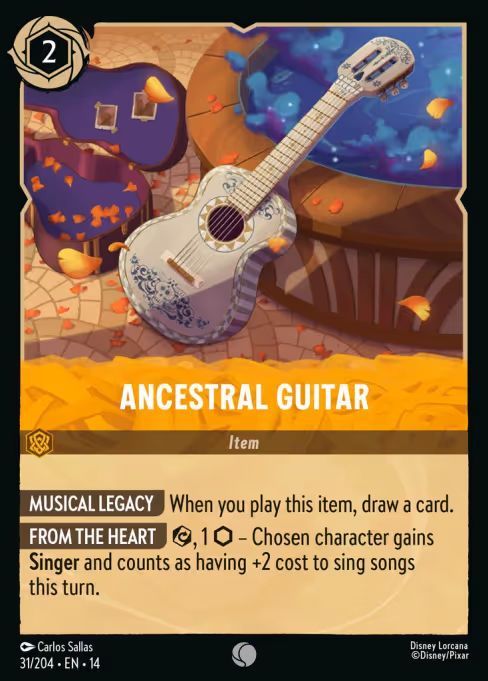 Ancestral Guitar - Hyperia City Lorcana spoiler