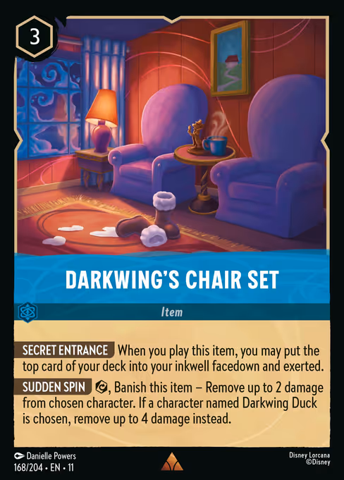 Darkwing's Chair Set - Winterspell Lorcana spoiler
