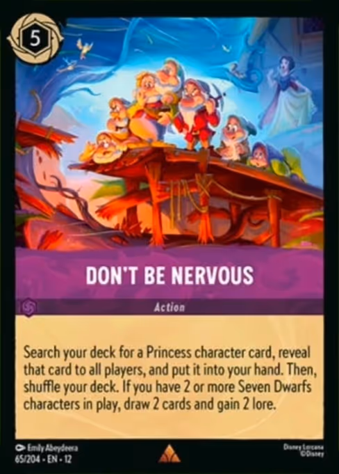 Don't Be Nervous - Wilds Unknown Lorcana spoiler