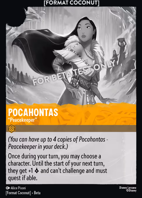 Pocahontas - Format Coconut Lorcana spoiler