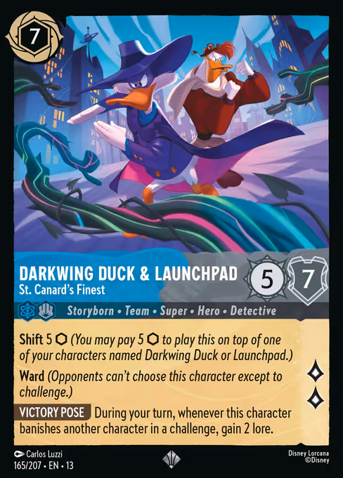 Darkwing Duck & Launchpad - Attack of the Vine! Lorcana spoiler