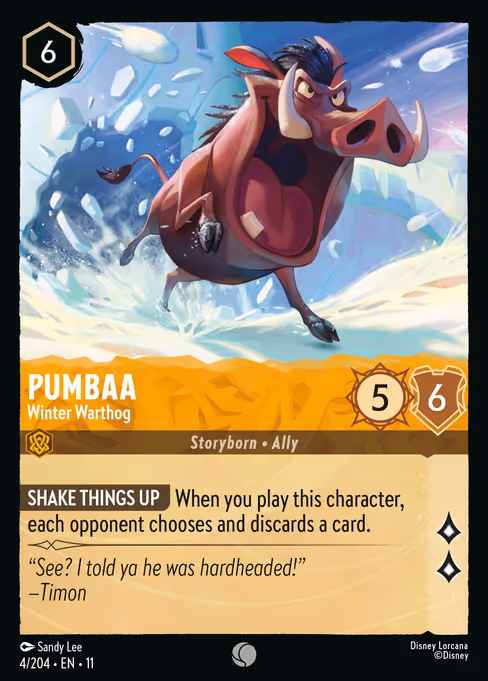 Pumbaa - Winterspell Lorcana spoiler