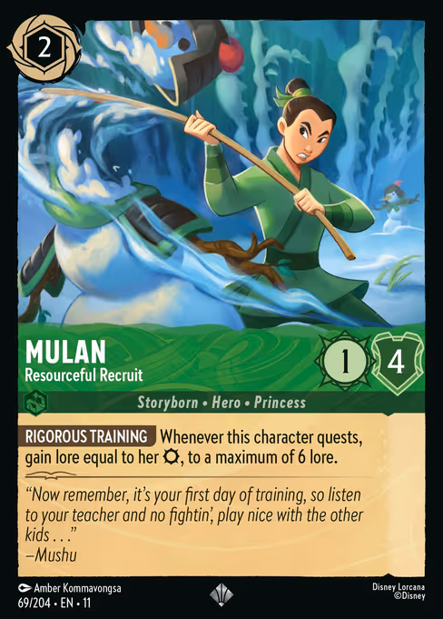 Mulan - Winterspell Lorcana spoiler