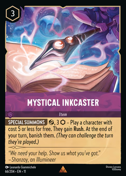 Mystical Inkcaster - Winterspell Lorcana spoiler