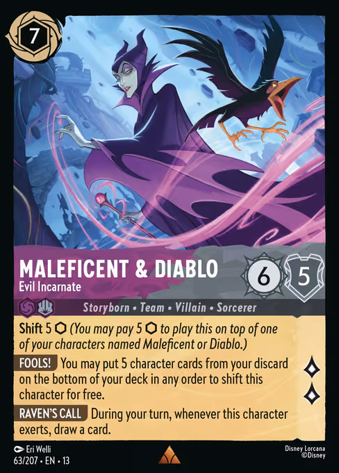 Maleficent & Diablo - Attack of the Vine! Lorcana spoiler