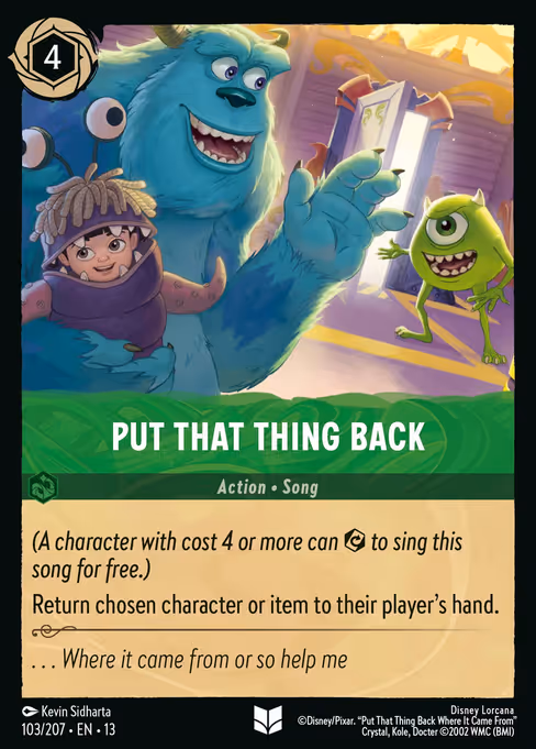 Put That Thing Back - Attack of the Vine! Lorcana spoiler