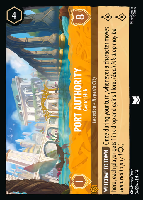 Port Authority - Hyperia City Lorcana spoiler