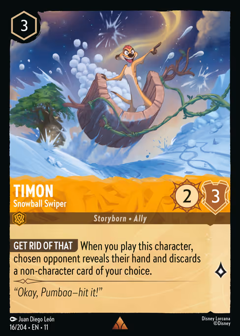 Timon - Winterspell Lorcana spoiler