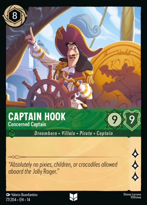 Captain Hook - Hyperia City Lorcana spoiler