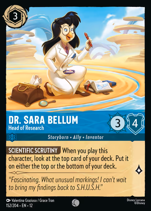 Dr. Sara Bellum - Wilds Unknown Lorcana spoiler