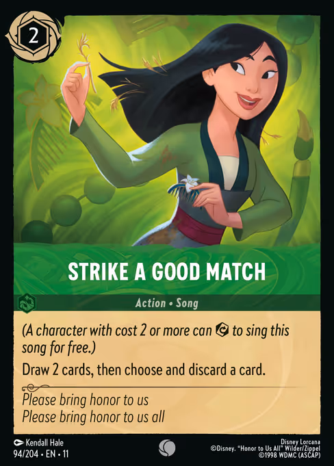 Strike A Good Match - Winterspell Lorcana spoiler