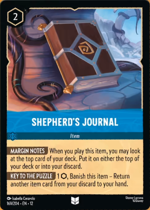 Shepherd's Journal - Wilds Unknown Lorcana spoiler