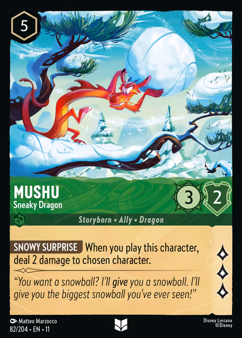 Mushu - Winterspell Lorcana spoiler