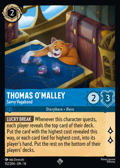 Thomas O'Malley - Hyperia City Lorcana spoiler