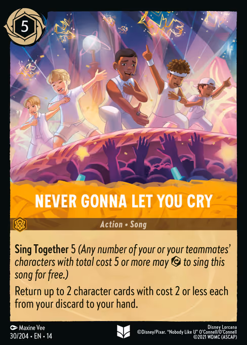 Never Gonna Let You Cry - Hyperia City Lorcana spoiler