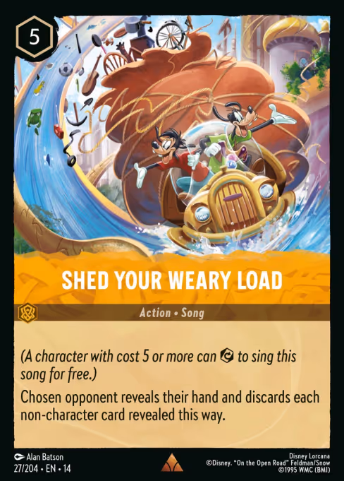 Shed Your Weary Load - Hyperia City Lorcana spoiler