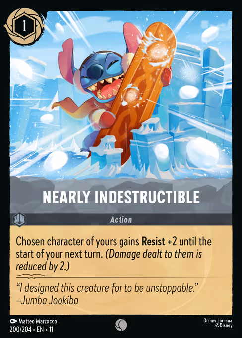 Nearly Indestructible - Winterspell Lorcana spoiler