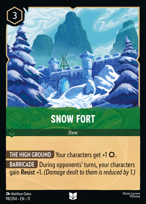 Snow Fort - Winterspell Lorcana spoiler