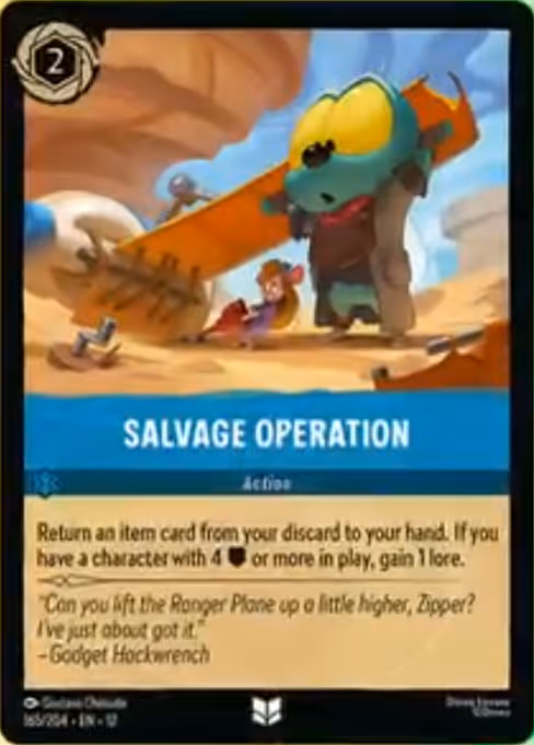 Salvage Operation - Wilds Unknown Lorcana spoiler