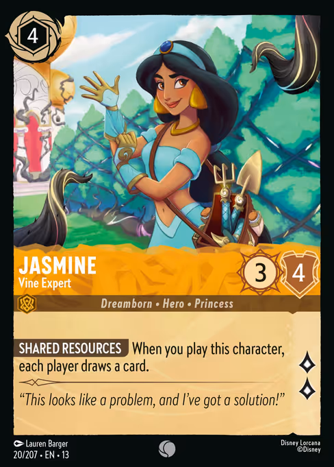 Jasmine - Attack of the Vine! Lorcana spoiler