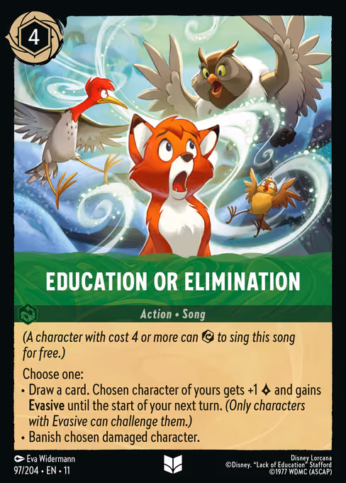 Education or Elimination - Winterspell Lorcana spoiler