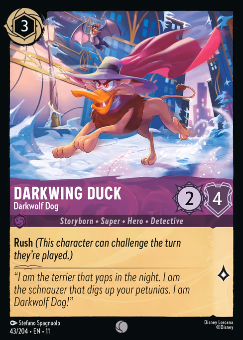 Darkwing Duck - Winterspell Lorcana spoiler