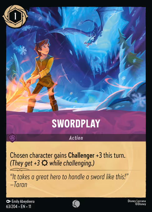 Swordplay - Winterspell Lorcana spoiler