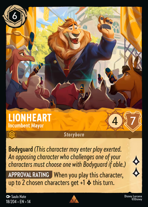 Lionheart - Hyperia City Lorcana spoiler